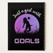 Ein Mädchen mit Toren schöner Fußball Planer (Rückseite)