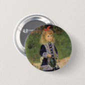 Ein Mädchen mit Wasserkocher von Pierre Renoir Button (Vorne & Hinten)