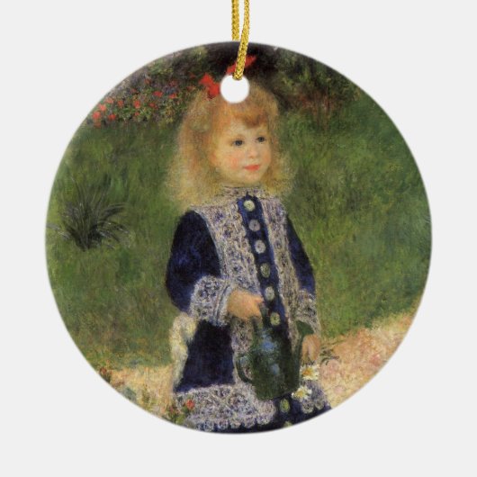Ein Mädchen mit Wasserkocher von Pierre Renoir Keramik Ornament (Vorne)
