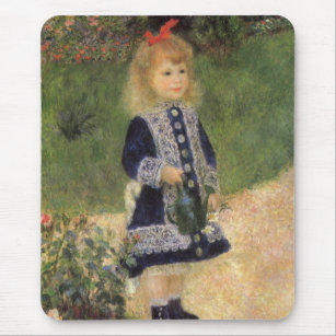 Ein Mädchen mit Wasserkocher von Pierre Renoir Mousepad