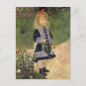 Ein Mädchen mit Wasserkocher von Pierre Renoir Postkarte (Vorderseite)