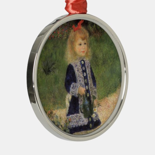 Ein Mädchen mit Wasserkocher von Pierre Renoir Silbernes Ornament (Rechts)