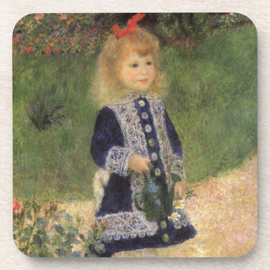 Ein Mädchen mit Wasserkocher von Pierre Renoir Untersetzer (Vorderseite)