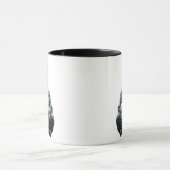Ein Mädchen mit zwei süßen Hasen. Tasse (Zentrum)