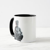 Ein Mädchen mit zwei süßen Hasen. Tasse (Vorderseite Links)