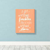 Ein Mädchen ohne Freckles, Nacht ohne Sterne Leinwanddruck (Insitu (Holzboden))