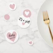 ein Mädchen Pink Modern Heart Baby Dusche Konfetti (Gruppe)