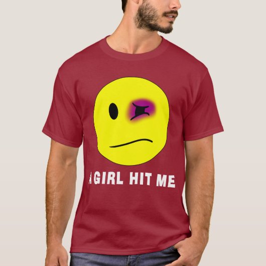 EIN MÄDCHEN SCHLUG MICH T-Shirt (Vorderseite)