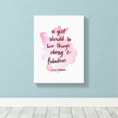 Ein Mädchen sollte zwei Dinge sein Leinwanddruck (Insitu (Holzboden))