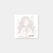 Ein Mädchen trinkt lange einen Kaffee Post-it Klebezettel (Vorderseite)