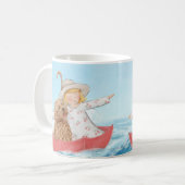 ein Mädchen u. ihr Hund/© Labradoodle Liebe Kaffeetasse (Vorderseite Links)