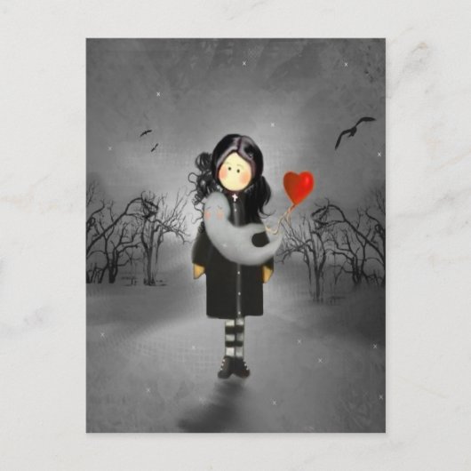 Ein Mädchen und ein Geist Postkarte (Vorderseite)