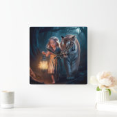 Ein Mädchen und ein Tiger Uhr (Zuhause)