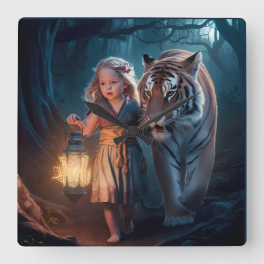 Ein Mädchen und ein Tiger Uhr (Vorderseite)