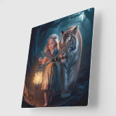 Ein Mädchen und ein Tiger Uhr (Winkel)