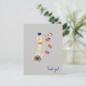 Ein Mädchen und Fische Postkarte (Stehend Vorderseite)