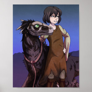 Ein Mädchen und ihr Dinosaurier Poster