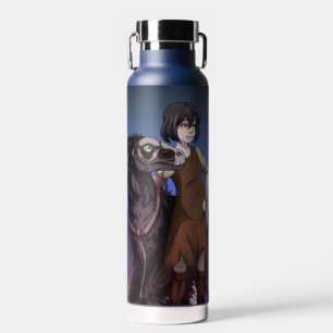 Ein Mädchen und ihr Dinosaurier Trinkflasche