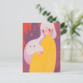 Ein Mädchen und ihr Geist Postkarte (Stehend Vorderseite)