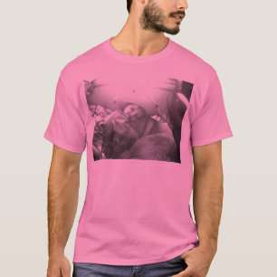 Ein Mädchen und ihr Hund B&W Foto Image T-Shirt