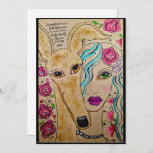 Ein Mädchen und ihr Hund Dankeskarte (Vorne/Hinten)