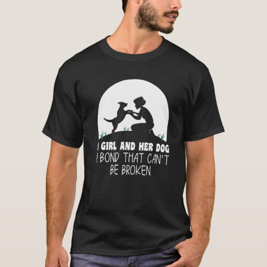 Ein Mädchen und ihr Hund eine Anleihe, die Hunde n T-Shirt (Vorderseite)