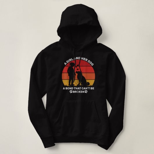 Ein Mädchen und ihr Hund eine Anleihe, die nicht z Hoodie (Design vorne)