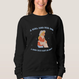 Ein Mädchen und ihr Hund eine Anleihe, die nicht z Sweatshirt
