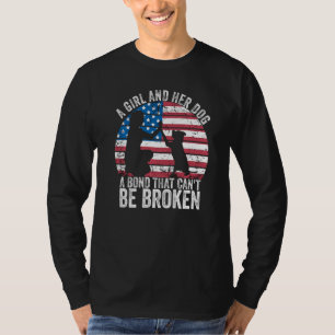 Ein Mädchen und ihr Hund eine Anleihe, die nicht z T-Shirt