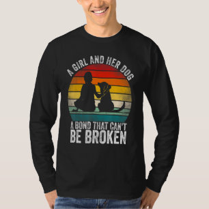 Ein Mädchen und ihr Hund eine Anleihe, die nicht z T-Shirt
