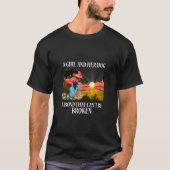 Ein Mädchen und ihr Hund eine Bank, die nicht zerb T-Shirt (Vorderseite)