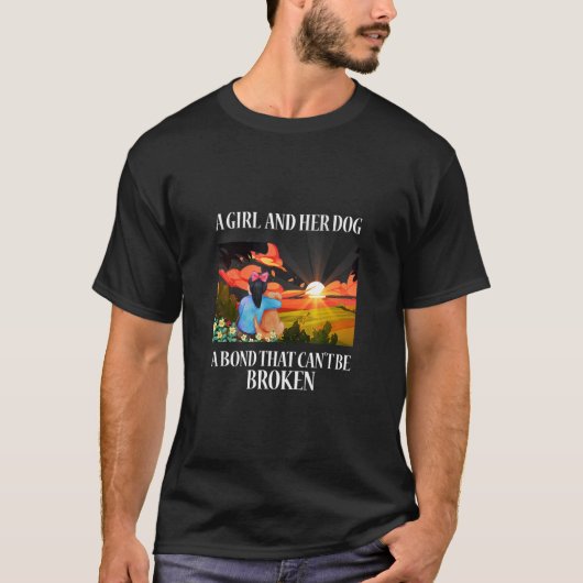 Ein Mädchen und ihr Hund eine Bank, die nicht zerb T-Shirt (Vorderseite)