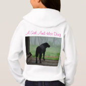 Ein Mädchen und ihr Hund Hoodie (Rückseite)