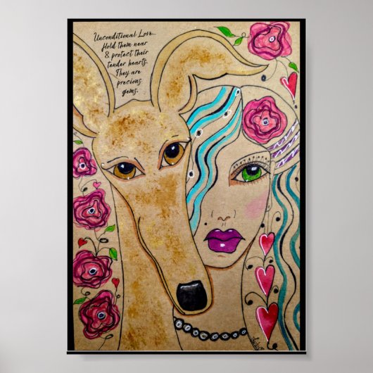 Ein Mädchen und ihr Hund Poster (Vorne)