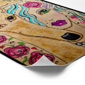 Ein Mädchen und ihr Hund Poster (Ecke)