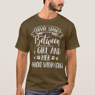 Ein Mädchen und ihr Pembroke Wal Corgi Hund Mama H T-Shirt