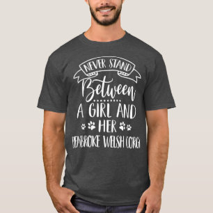 Ein Mädchen und ihr Pembroke Wal Corgi Hund Mama H T-Shirt