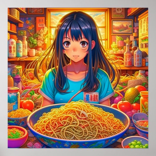 Ein Mädchen und ihr Ramen Anime Poster (Vorne)
