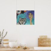 Ein Mädchen und ihr Wolf-Poster Poster (Küche)