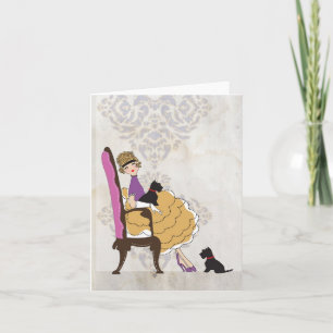 Ein Mädchen und ihre Hunde Karte