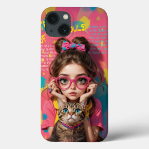 Ein Mädchen und ihre Katze - Niedliche Anime-Illus Case-Mate iPhone Hülle