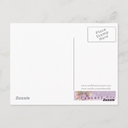 Ein Mädchen und ihre Katze Niedliche Prinzessin Fa Postkarte (Rückseite)