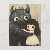 Ein Mädchen und ihre Monsterfreundin Postkarte (Vorderseite)