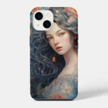 Ein Mädchen und voll von Blume iPhone 14 Fall