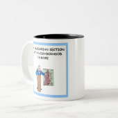 Ein Mädelwitz Zweifarbige Tasse (Vorderseite Links)