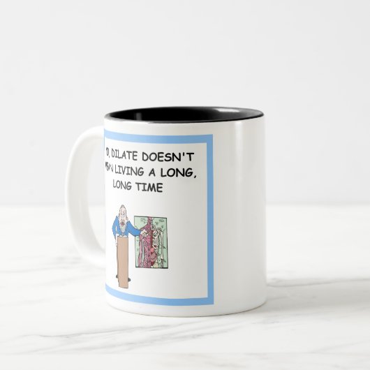 Ein Mädelwitz Zweifarbige Tasse (Vorderseite Links)