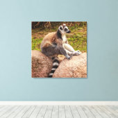 ein mageres Madagaskar auf gestreckter Leinwand (Insitu (Holzboden))