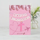 Ein magischer 1. Geburtstagsbash! Einladung (Stehend Vorderseite)