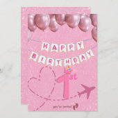 Ein magischer 1. Geburtstagsbash! Einladung (Vorne/Hinten)