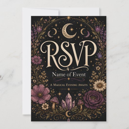 „Ein magischer Abend erwartet Sie“ RSVP (Vorderseite)